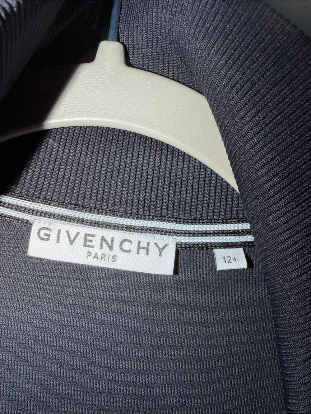 Givenchy Black Track Jacket with Red Stripe Trim